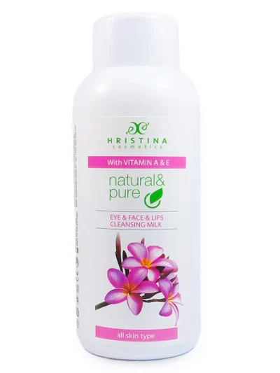 100% natuurlijke gezichtsreinigingsmelk met vitamine A & E