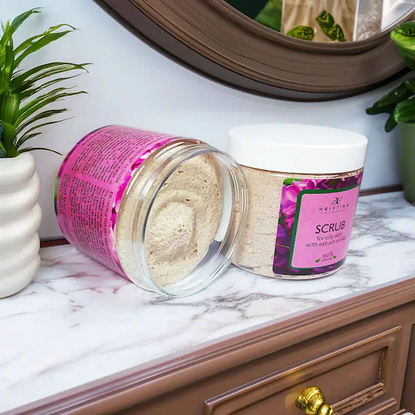 natuurlijke scrub masker