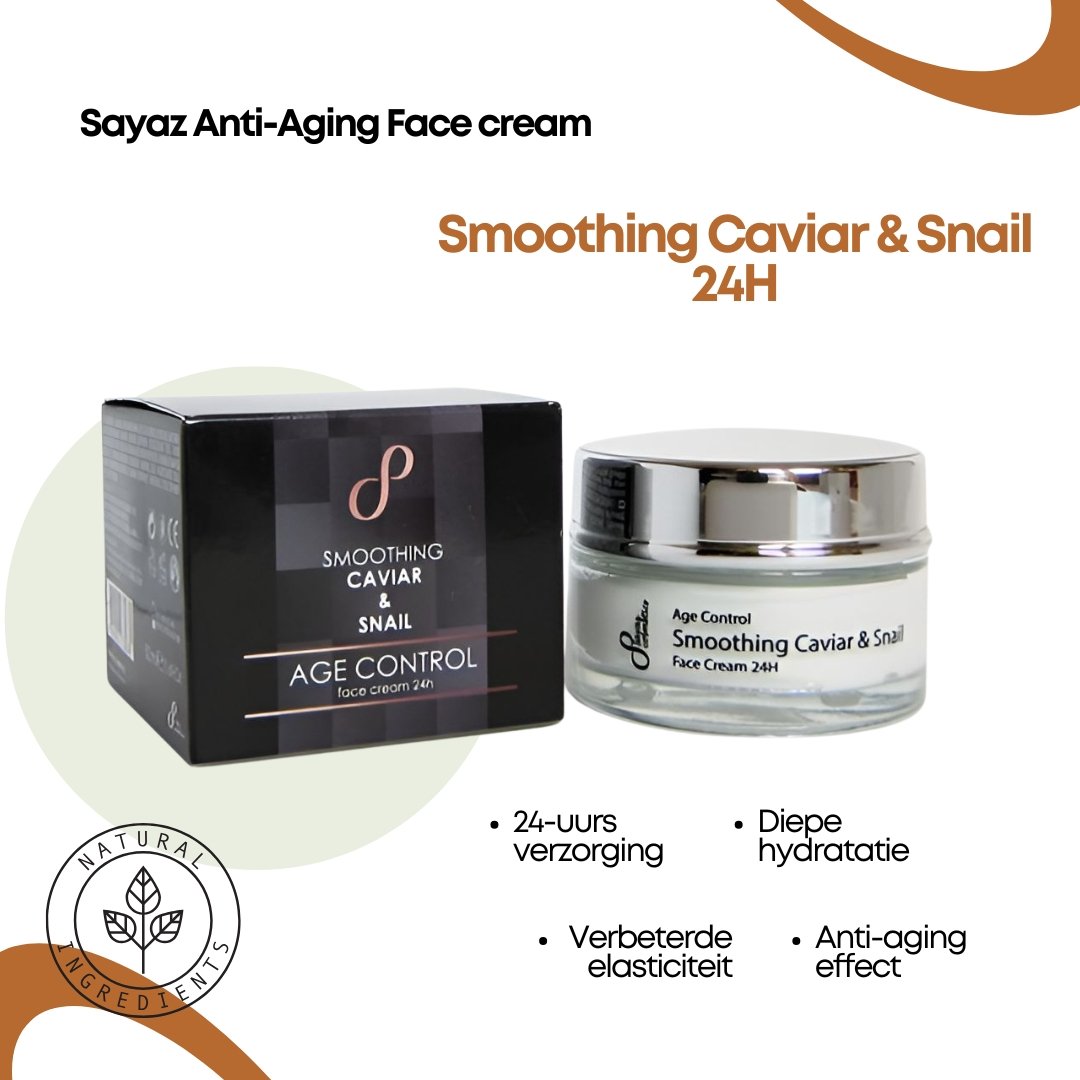 Voordelen Sayaz anti-aging crème met kaviaar en slakkenextract