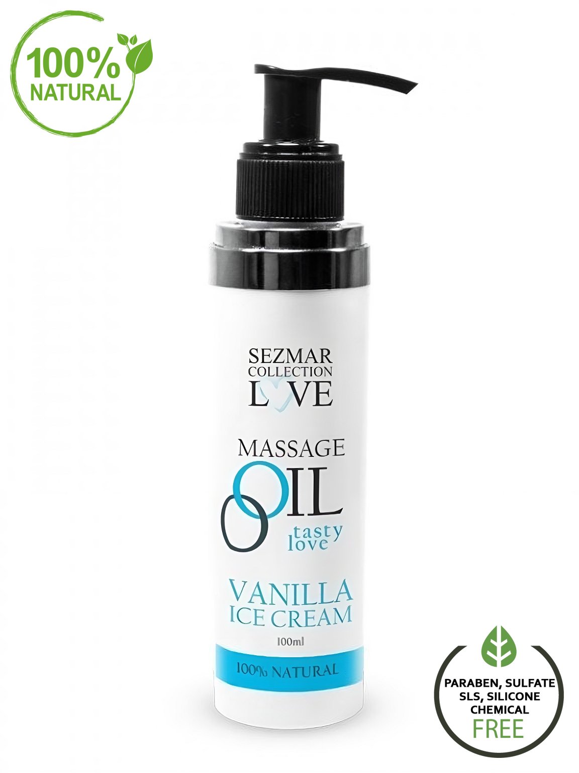 Sezmar Love erotische massageolie Vanilla Ice Cream 100 ml pompflacon